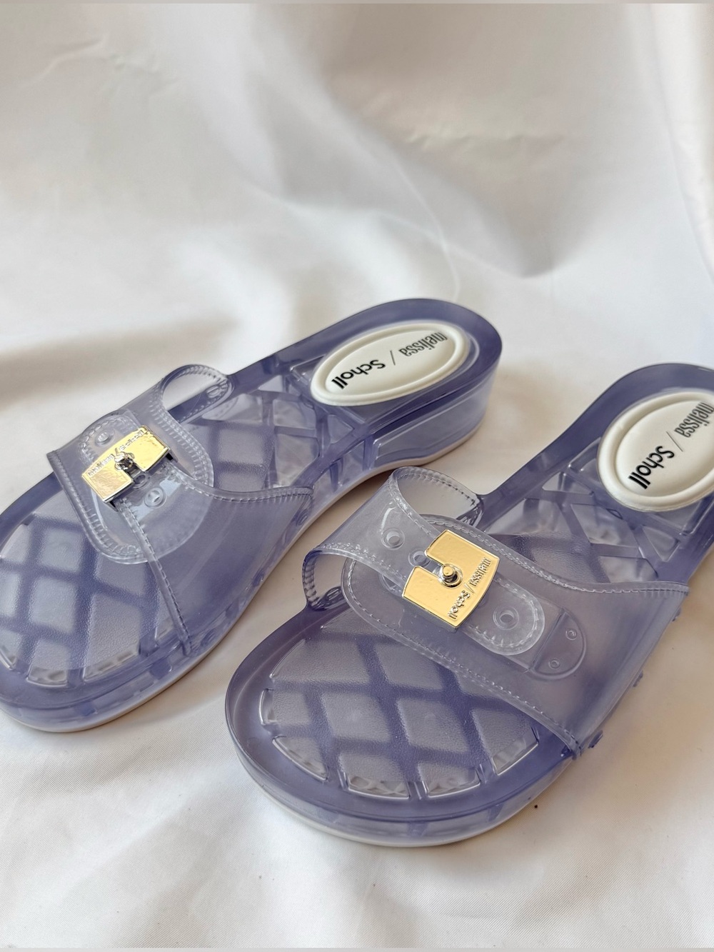Melissa X Dr. Scholl's Pescura Jelly Slide Sandals in Purple